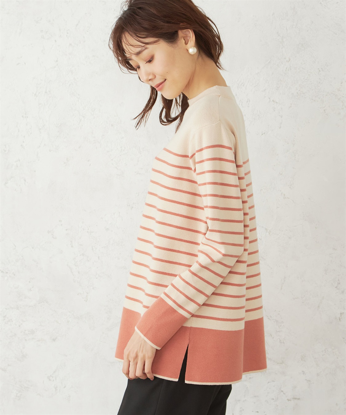 DECOY パネルボーダーニットプルオーバー_sub_1