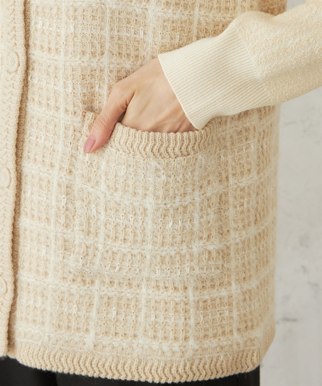 DECOY ツイードニットベスト_sub_6