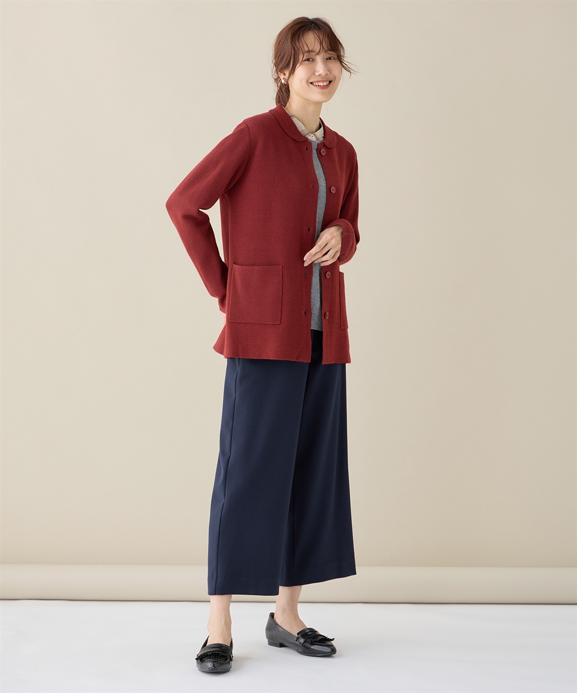 DECOY ダブルフェイス衿つきカーディガン_sub_13