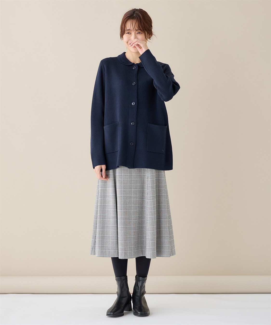 DECOY ダブルフェイス衿つきカーディガン_sub_15