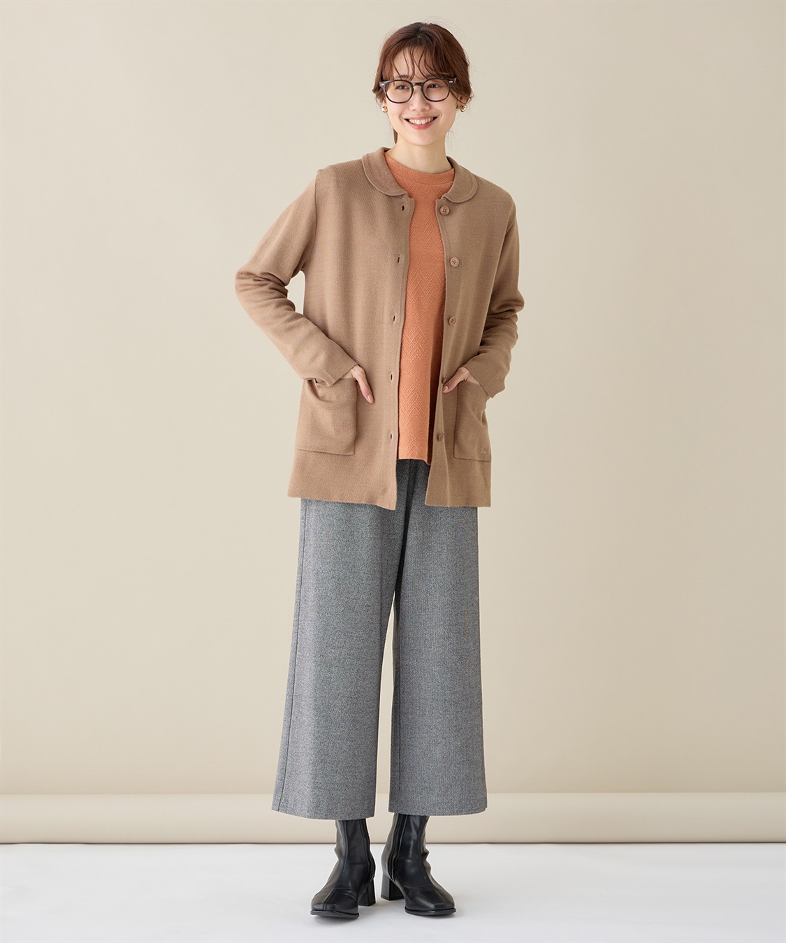 DECOY ダブルフェイス衿つきカーディガン_sub_17