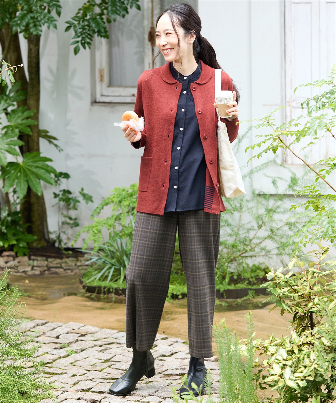 DECOY ダブルフェイス衿つきカーディガン_sub_21