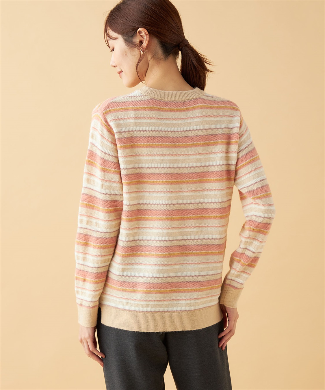 DECOY ジャガードボーダーニットプルオーバー_sub_2