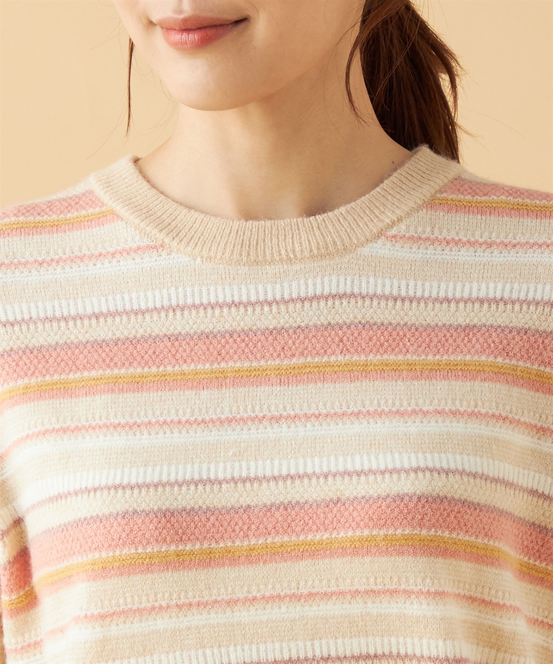 DECOY ジャガードボーダーニットプルオーバー_sub_3