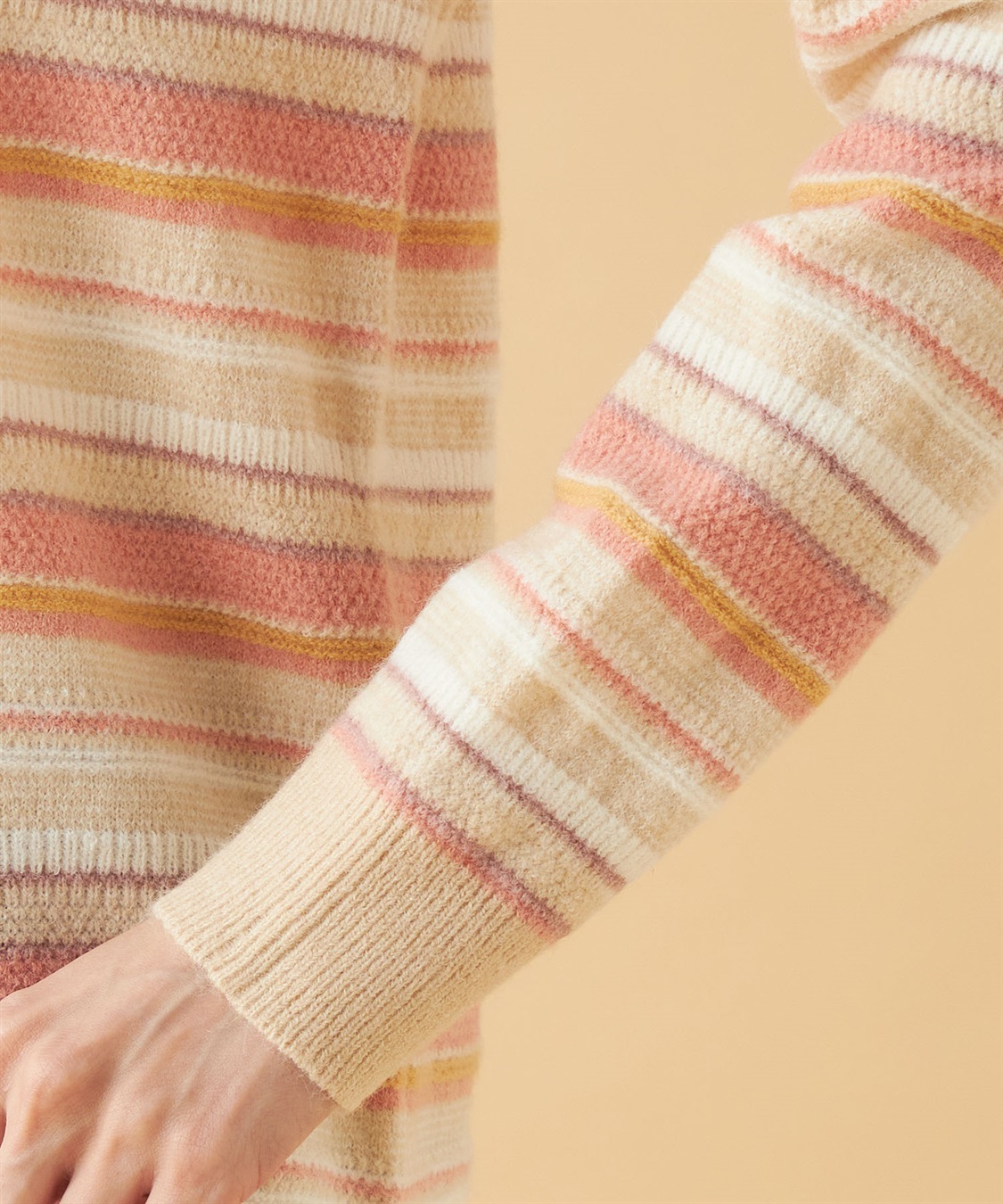 DECOY ジャガードボーダーニットプルオーバー_sub_4