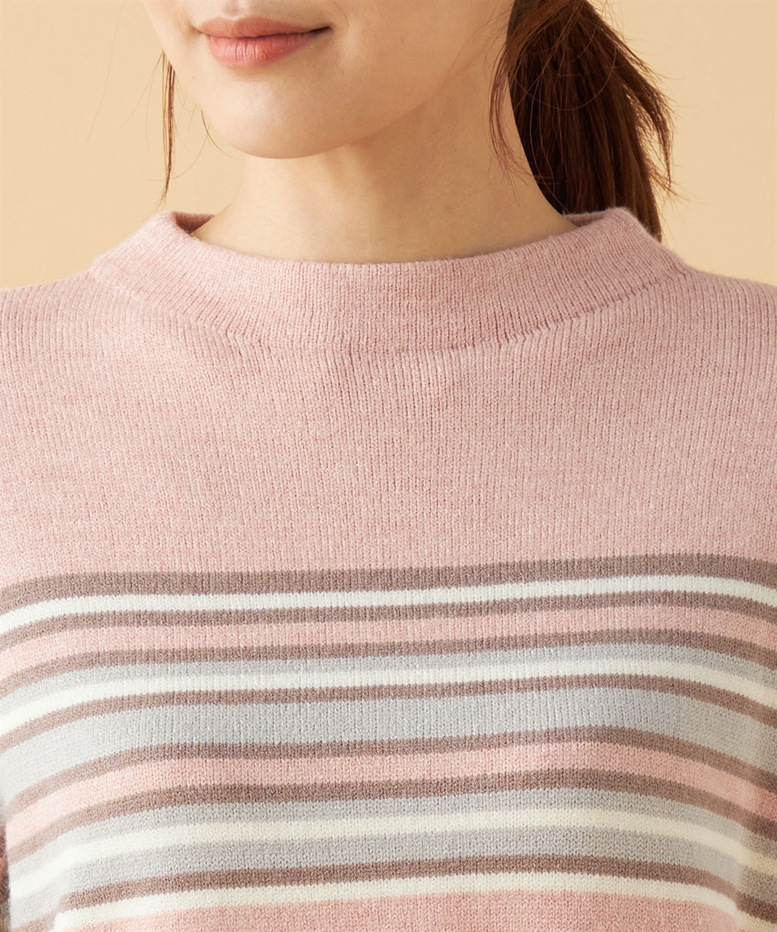 DECOY ボトルネックボーダーニットプルオーバー_sub_3