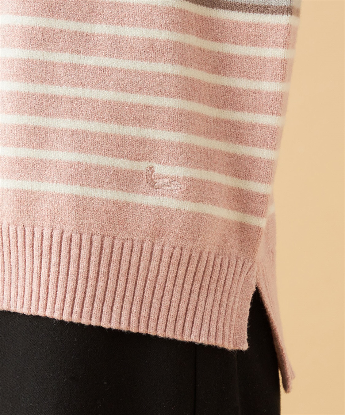 DECOY ボトルネックボーダーニットプルオーバー_sub_5