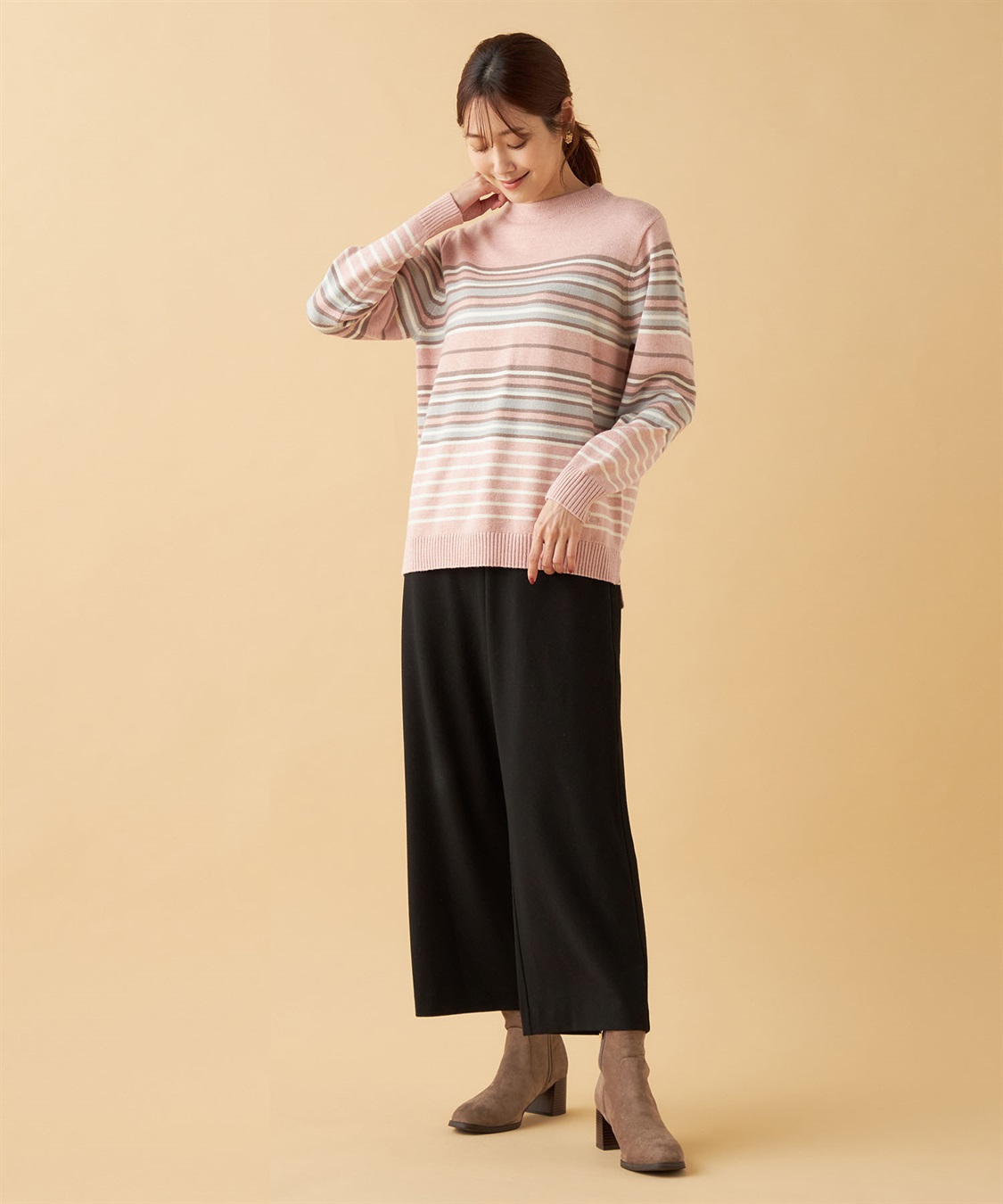 DECOY ボトルネックボーダーニットプルオーバー_sub_11