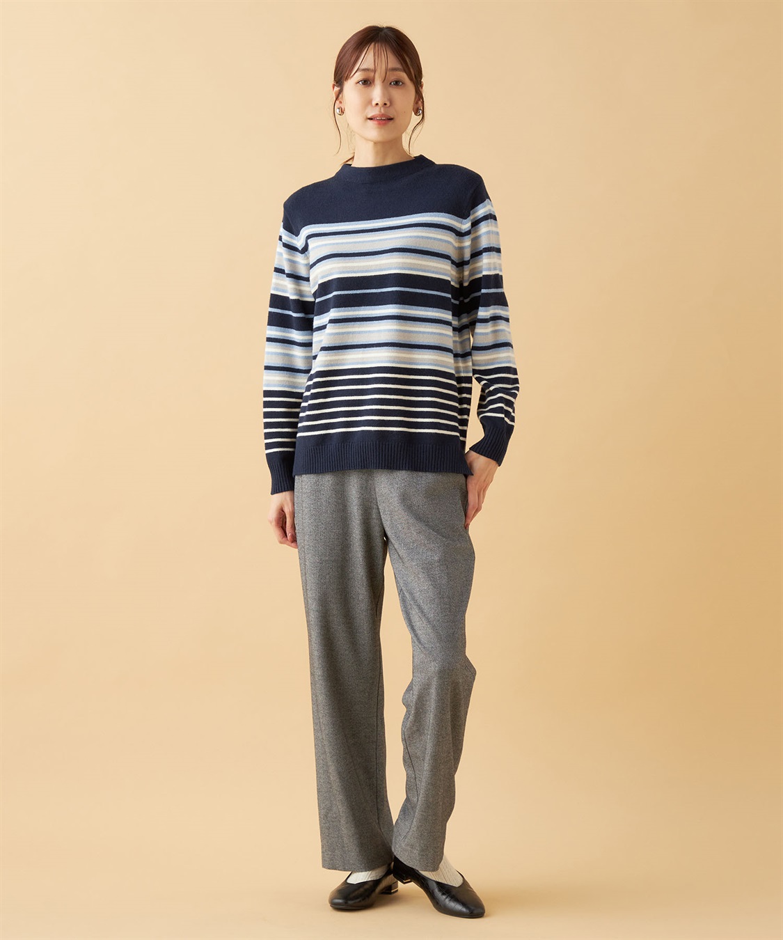 DECOY ボトルネックボーダーニットプルオーバー_sub_16