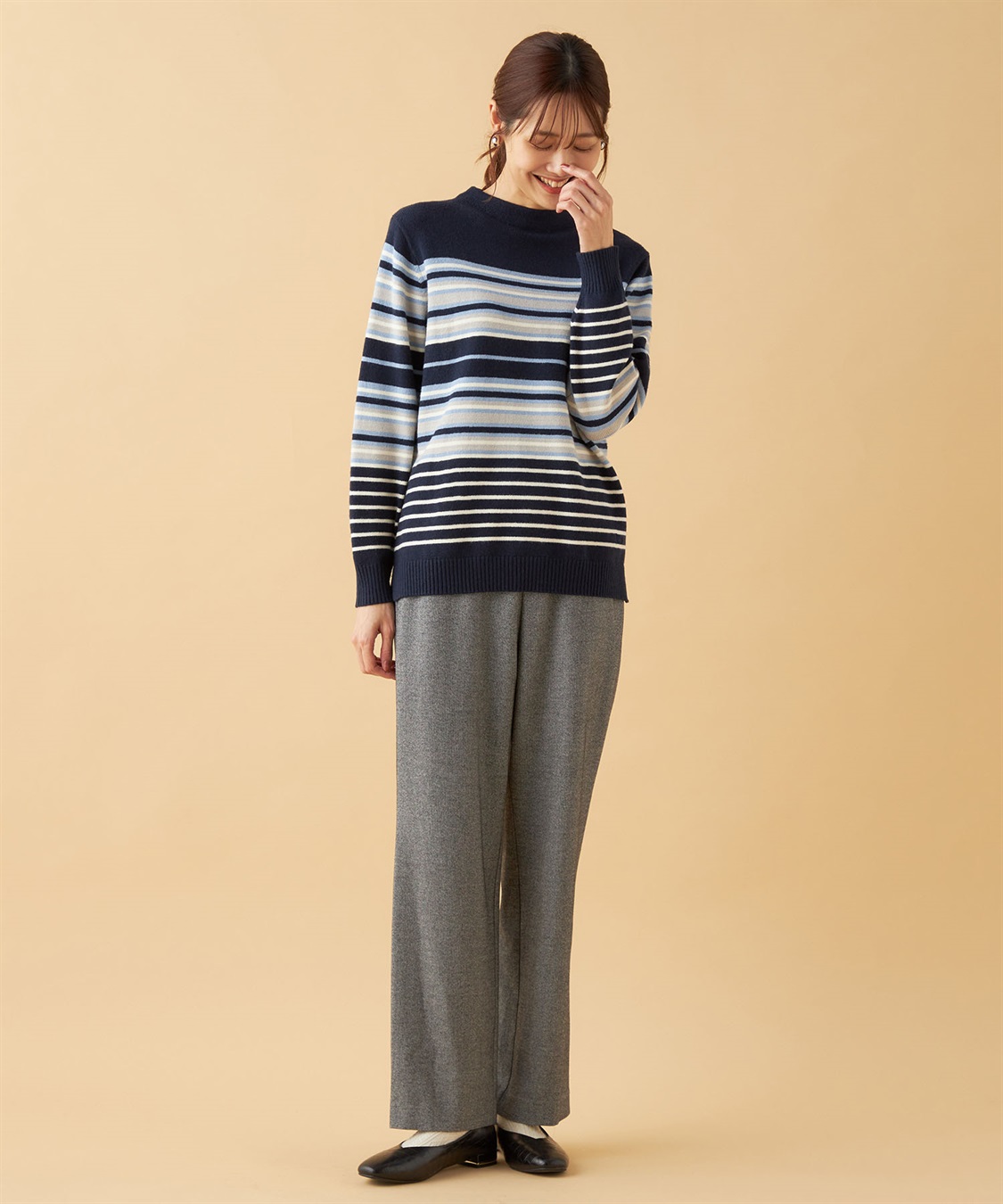 DECOY ボトルネックボーダーニットプルオーバー_sub_19