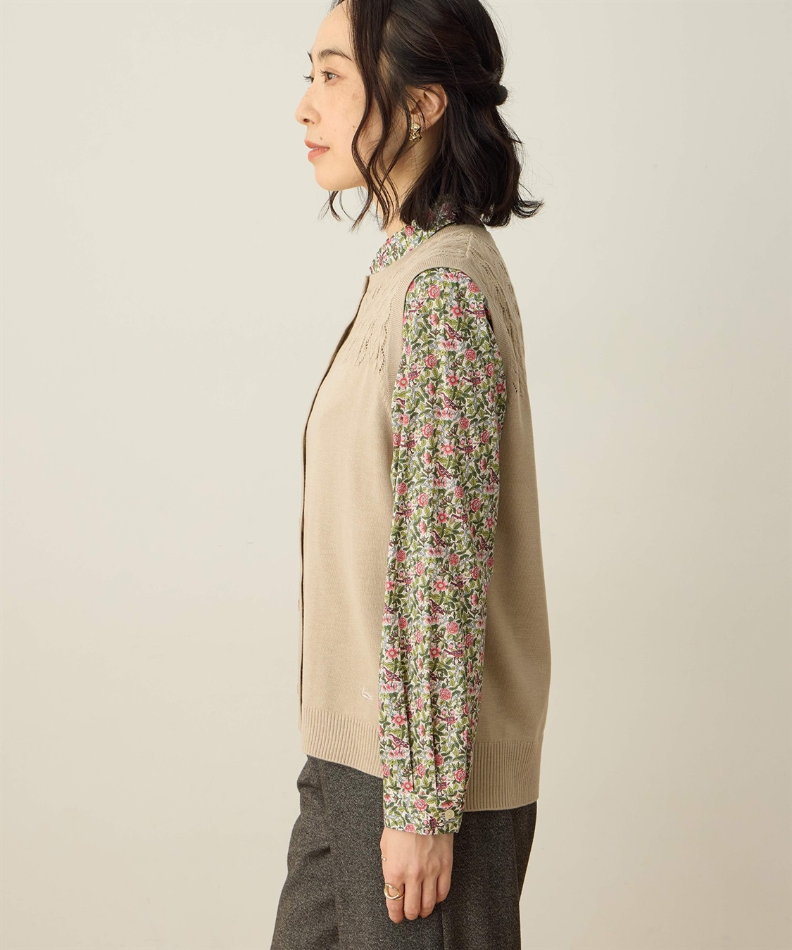 DECOY 前開きニットベスト_sub_1