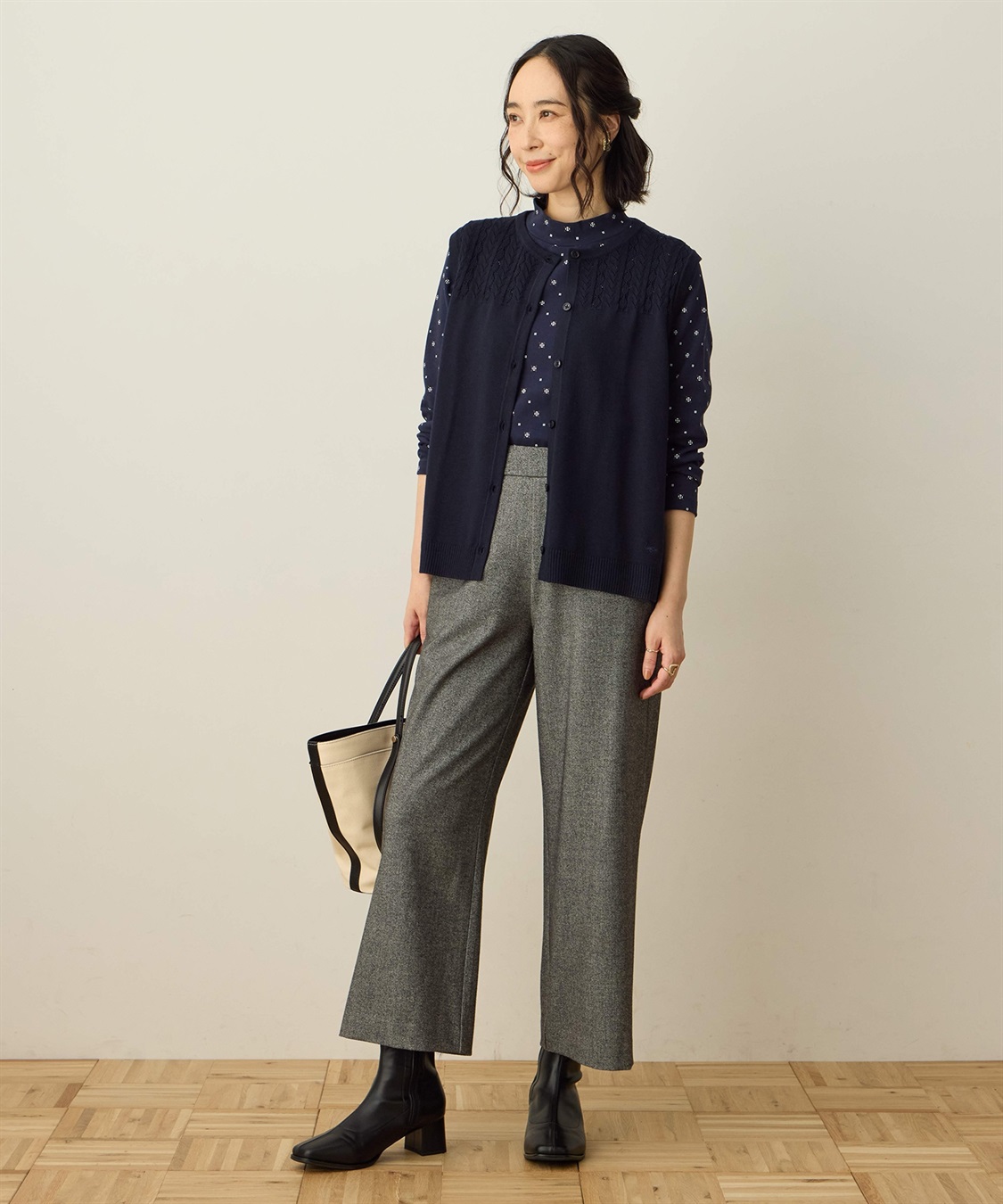 DECOY 前開きニットベスト_sub_4