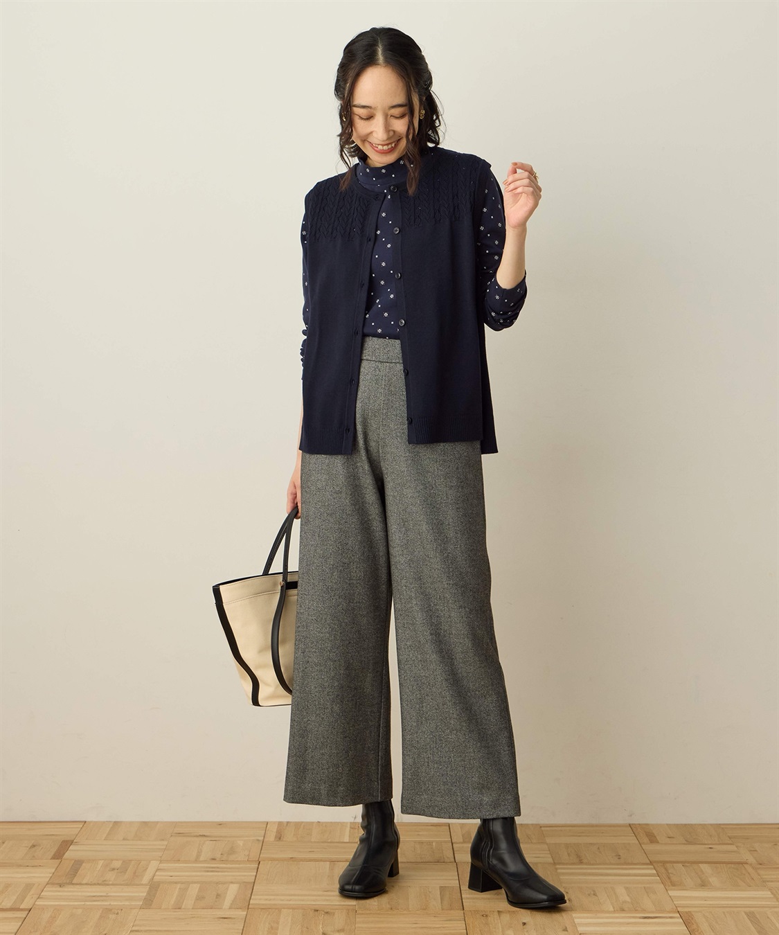 DECOY 前開きニットベスト_sub_5