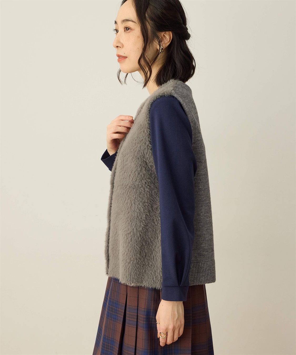 DECOY フェザーニットベスト_sub_1