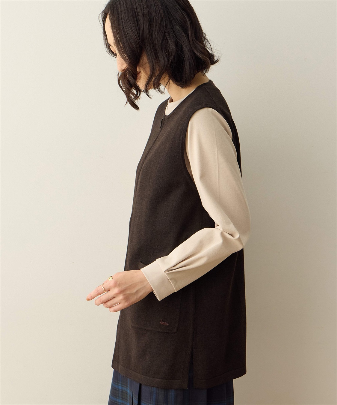 DECOY ニットロングジレ_sub_3