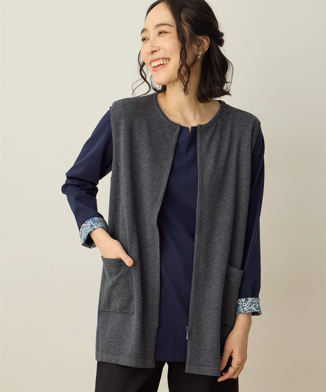 DECOY ニットロングジレ_sub_5