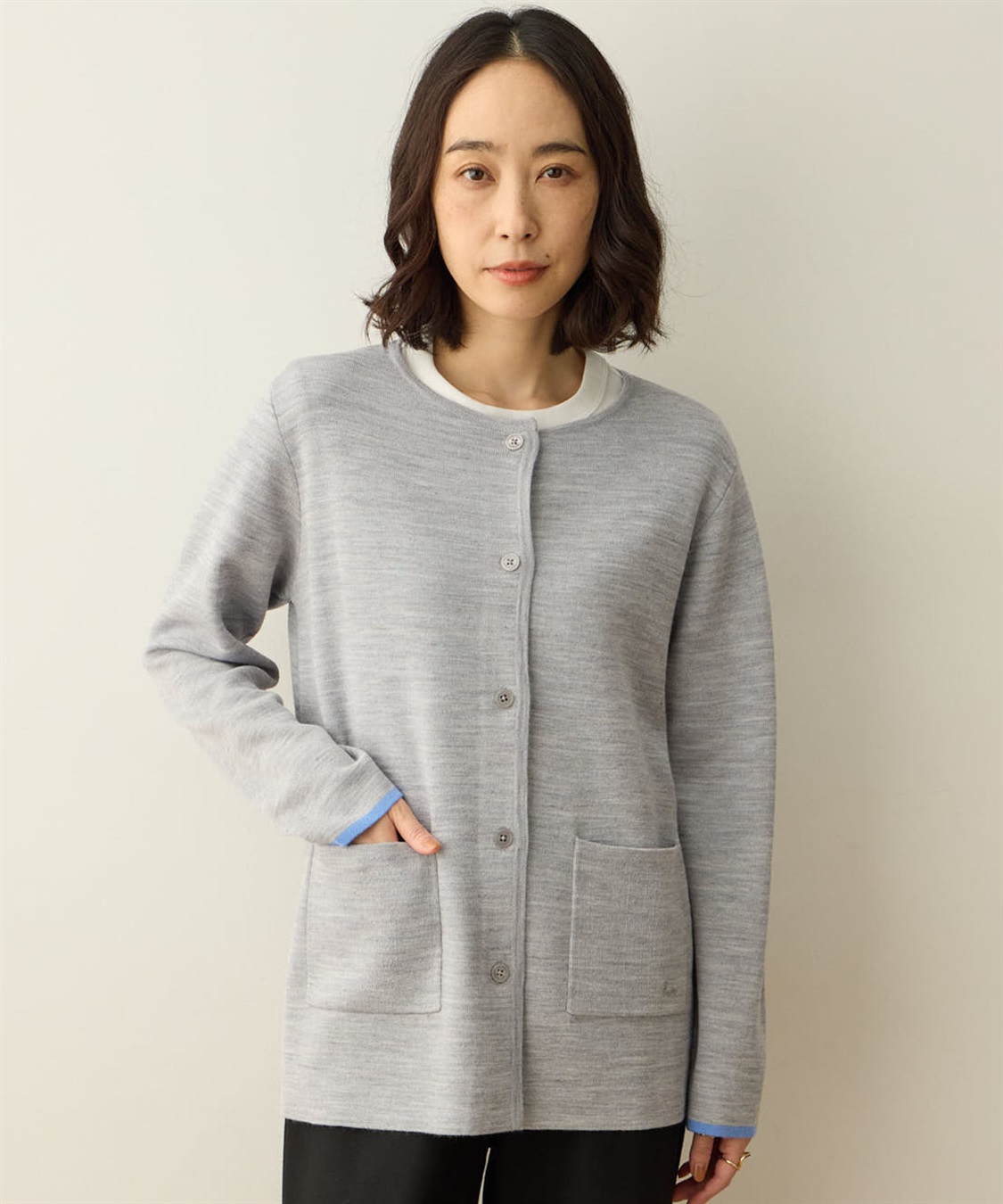 DECOY ダブルフェイスカーディガン【洗える】【抗ピル】_sub_3