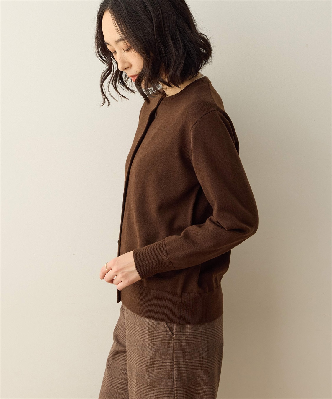 DECOY クルーネックニットカーディガン_sub_1