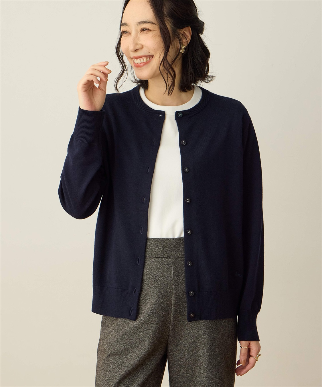 DECOY クルーネックニットカーディガン_sub_3