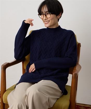 DECOY ヘリンボーンニットプルオーバー【ハンドウォッシャブル】_subthumb_4