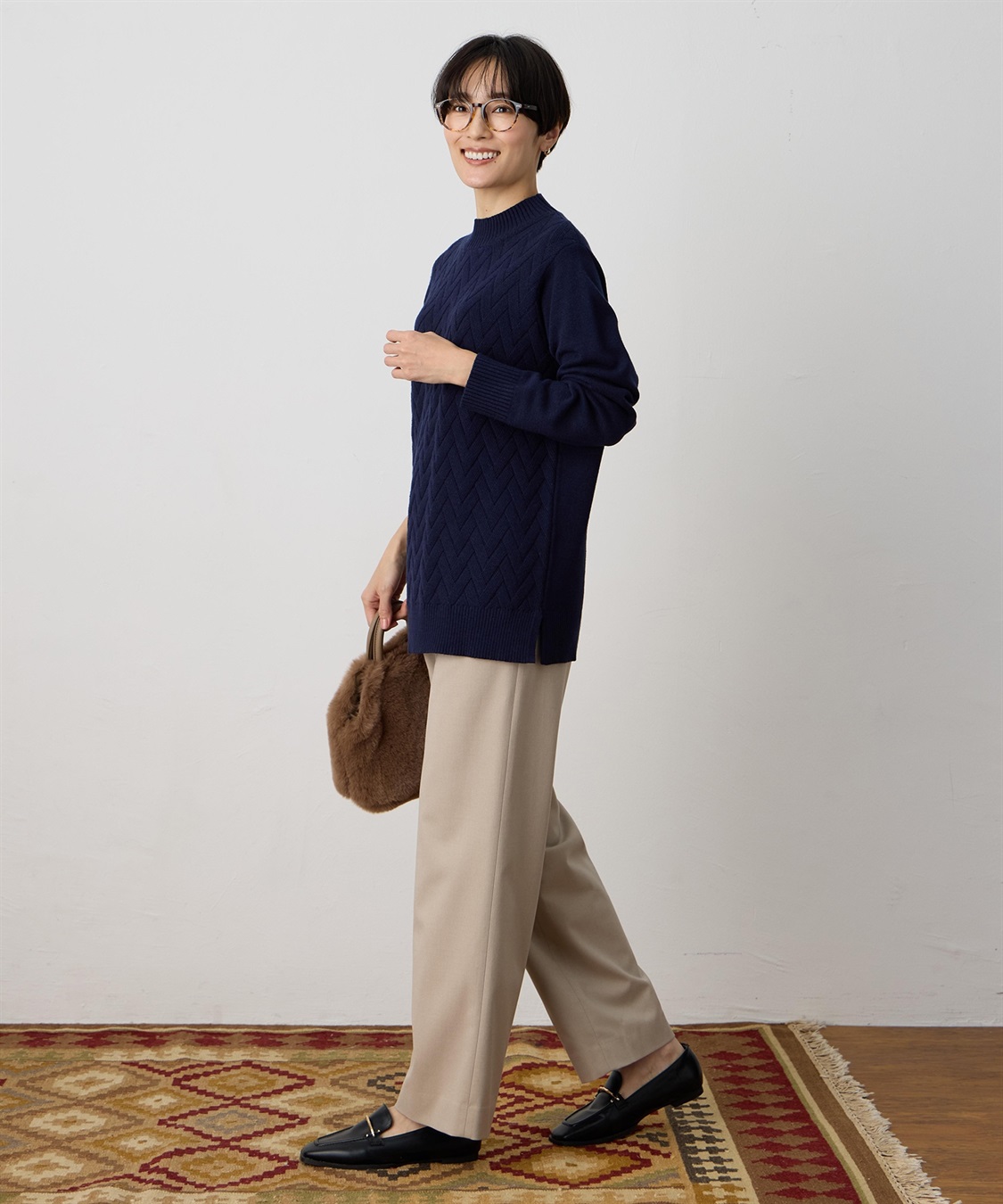 DECOY ヘリンボーンニットプルオーバー【ハンドウォッシャブル】_sub_11