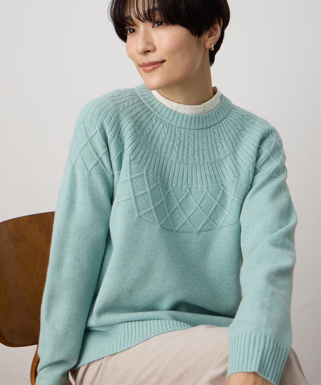 DECOY ジャガードニットプルオーバー【ハンドウォッシャブル】_sub_9