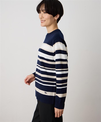 DECOY パネルボーダーニットプルオーバー【ハンドウォッシャブル】_subthumb_1