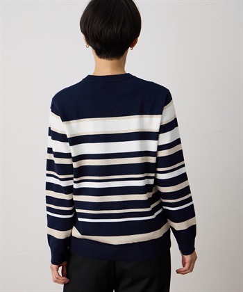 DECOY パネルボーダーニットプルオーバー【ハンドウォッシャブル】_subthumb_2