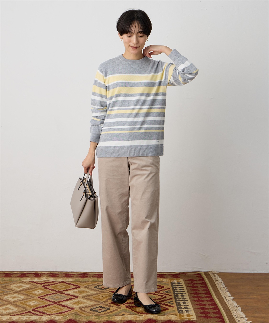 DECOY パネルボーダーニットプルオーバー【ハンドウォッシャブル】_sub_4