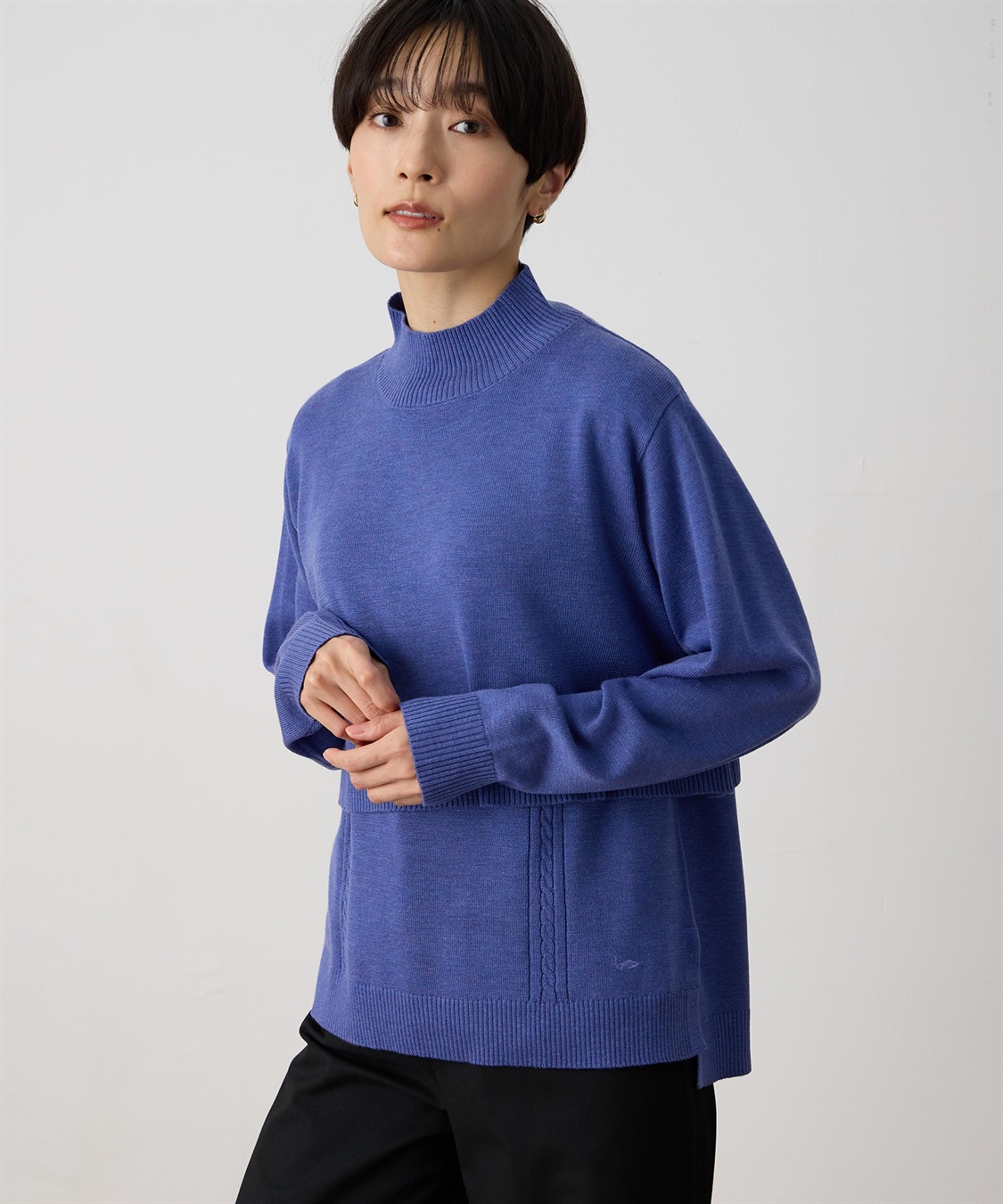 DECOY ハイネックニットアンサンブル【アンサンブル(2枚セット)・ハンドウォッシャブル】_sub_7