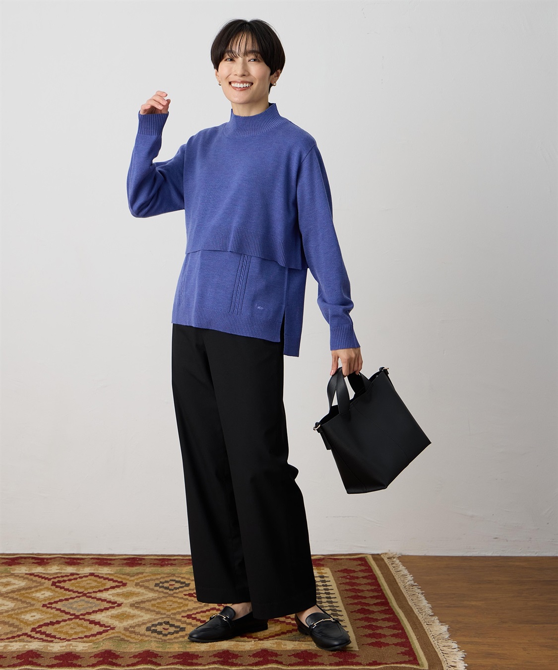 DECOY ハイネックニットアンサンブル【アンサンブル(2枚セット)・ハンドウォッシャブル】_sub_10