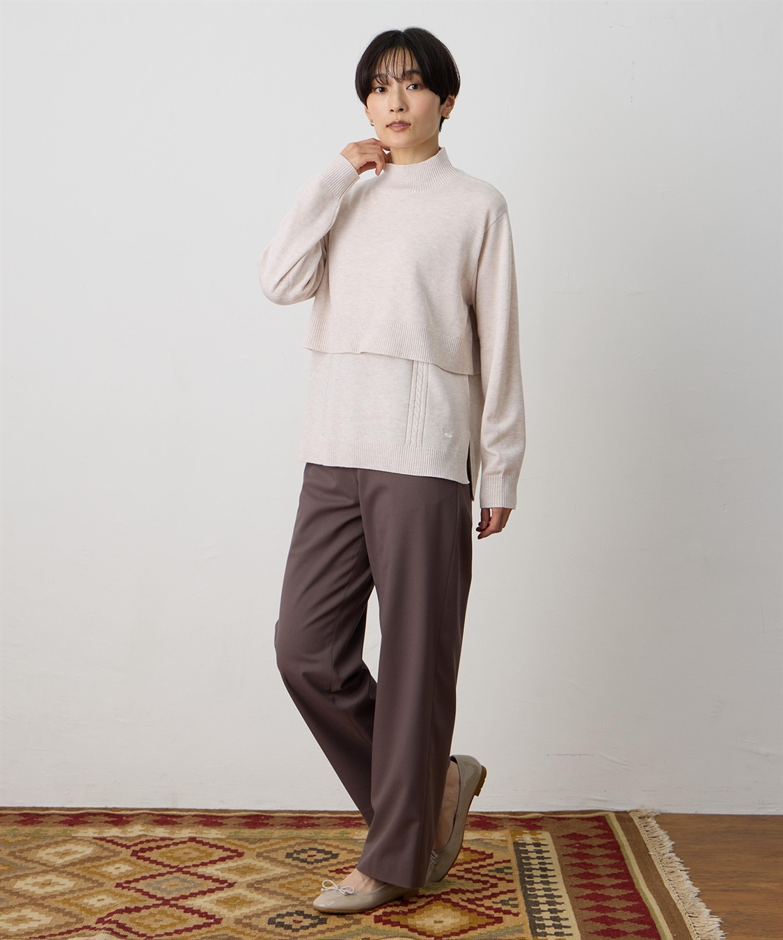 DECOY ハイネックニットアンサンブル【アンサンブル(2枚セット)・ハンドウォッシャブル】_sub_14