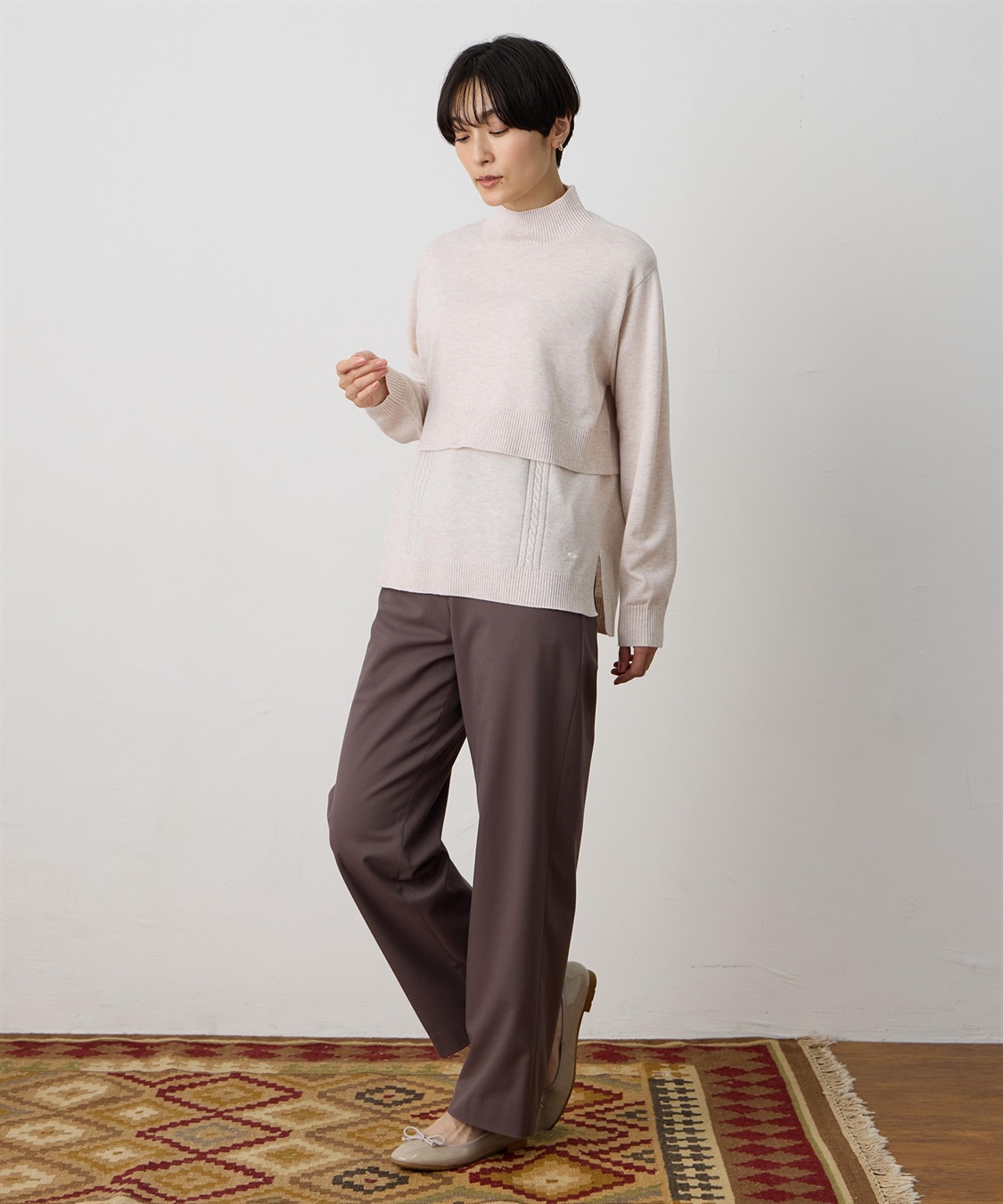 DECOY ハイネックニットアンサンブル【アンサンブル(2枚セット)・ハンドウォッシャブル】_sub_15