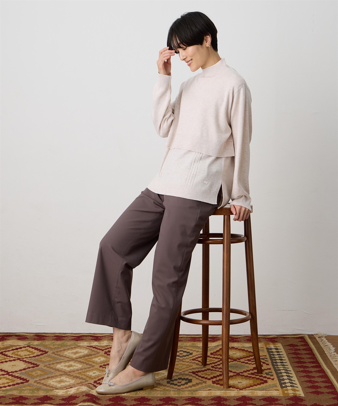 DECOY ハイネックニットアンサンブル【アンサンブル(2枚セット)・ハンドウォッシャブル】_sub_16