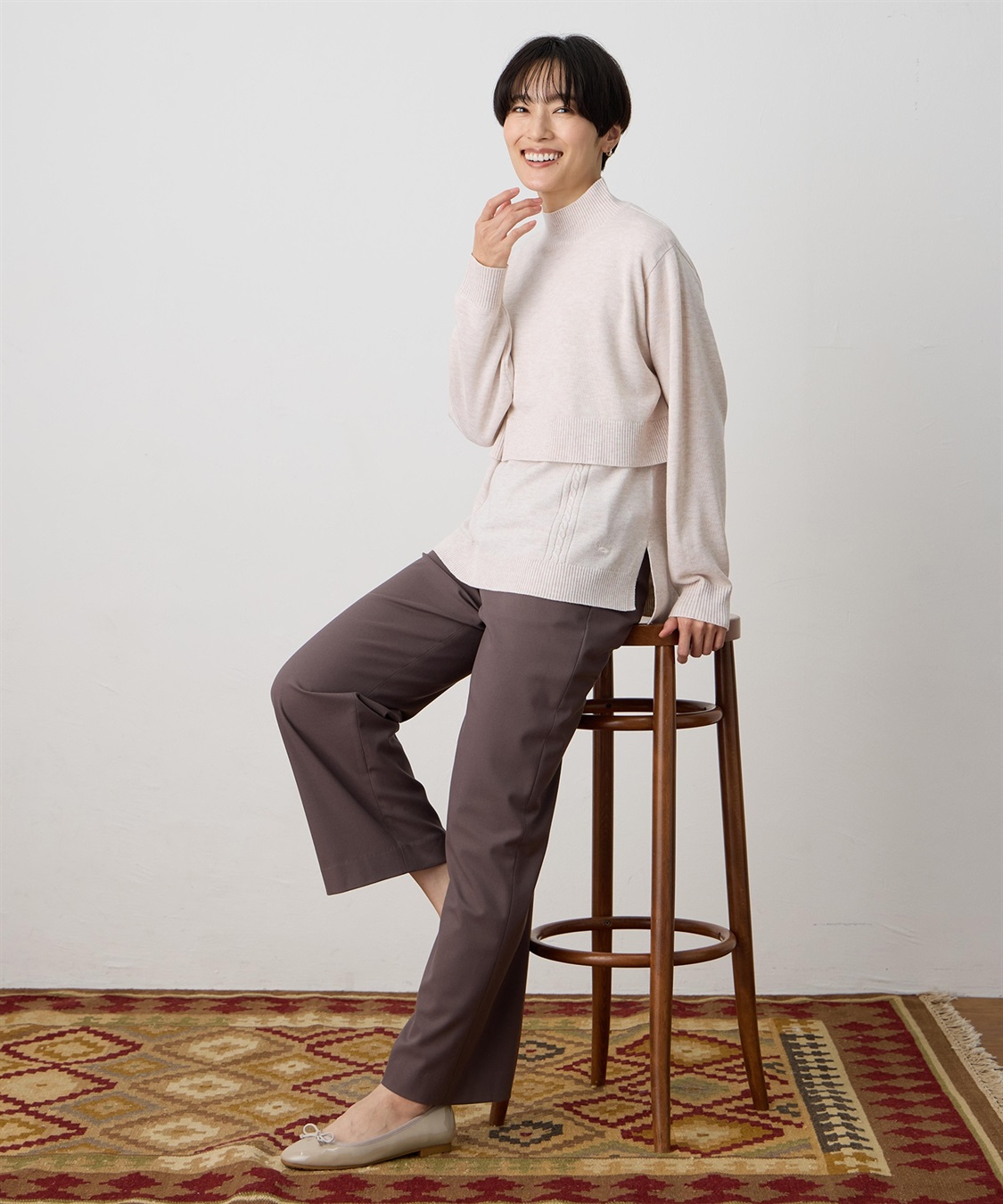 DECOY ハイネックニットアンサンブル【アンサンブル(2枚セット)・ハンドウォッシャブル】_sub_17