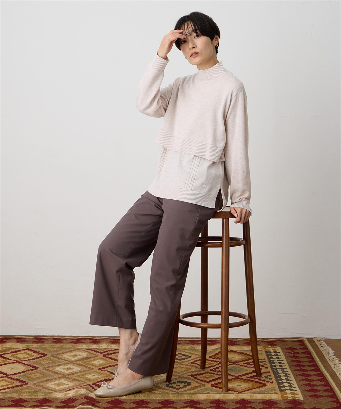 DECOY ハイネックニットアンサンブル【アンサンブル(2枚セット)・ハンドウォッシャブル】_sub_18