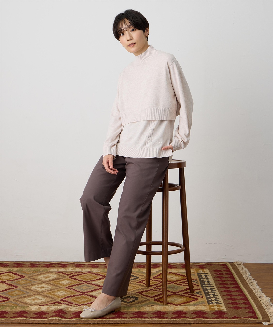 DECOY ハイネックニットアンサンブル【アンサンブル(2枚セット)・ハンドウォッシャブル】_sub_19