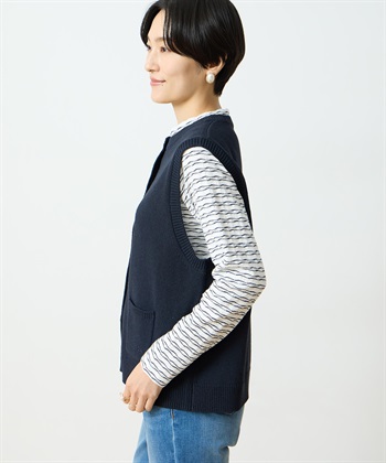 DECOY クルーネックニットベスト【ハンドウォッシャブル】_subthumb_2