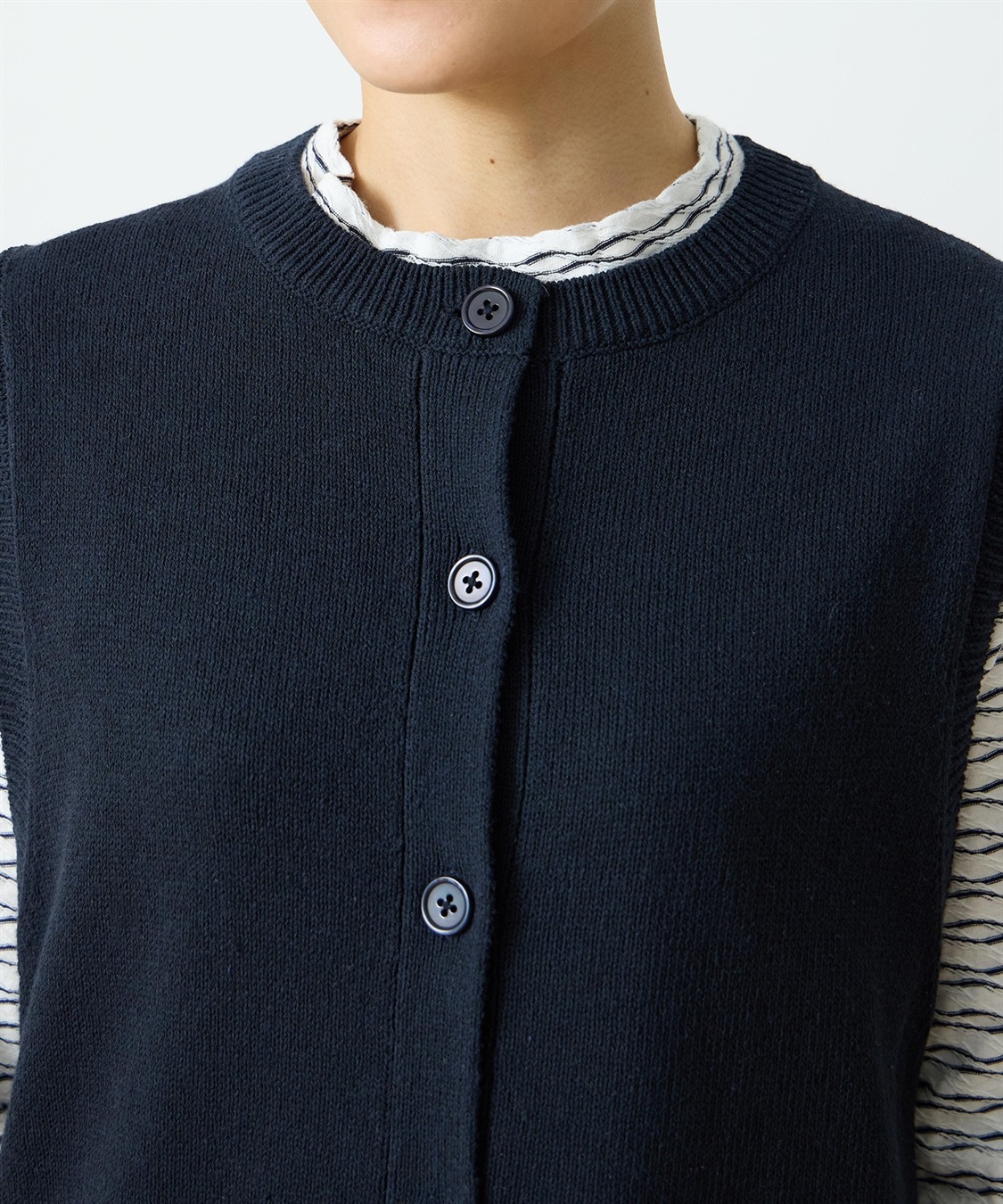 DECOY クルーネックニットベスト【ハンドウォッシャブル】_sub_8