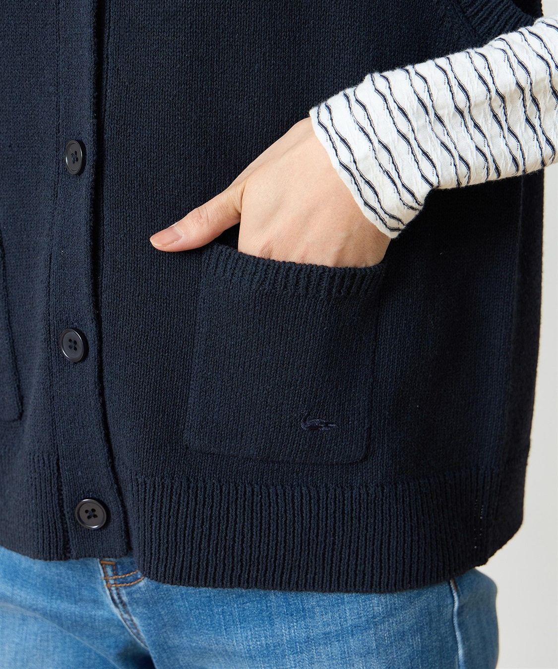 DECOY クルーネックニットベスト【ハンドウォッシャブル】_sub_10