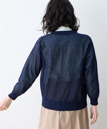 DECOY サラコクルーネック9分袖カーディガン【接触冷感・ウォッシャブル・毛玉になりにくい】_subthumb_2