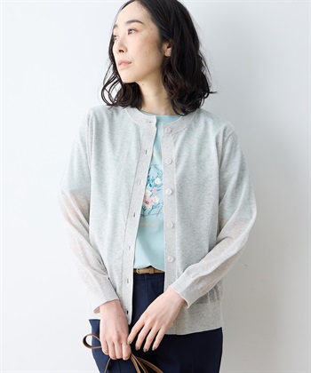 DECOY サラコクルーネック9分袖カーディガン【接触冷感・ウォッシャブル・毛玉になりにくい】_subthumb_4