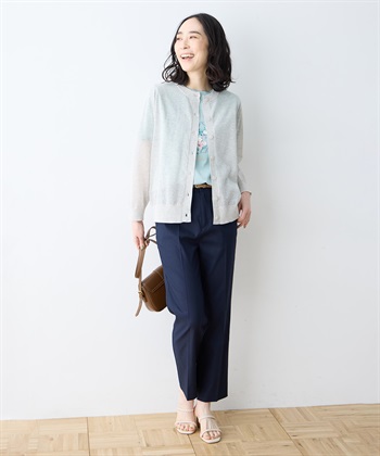 DECOY サラコクルーネック9分袖カーディガン【接触冷感・ウォッシャブル・毛玉になりにくい】_subthumb_9