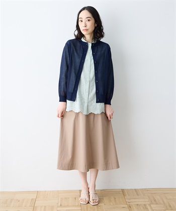 DECOY サラコクルーネック9分袖カーディガン【接触冷感・ウォッシャブル・毛玉になりにくい】_subthumb_10