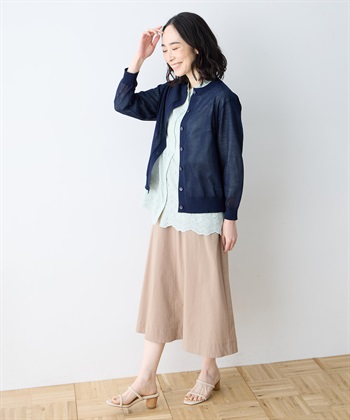 DECOY サラコクルーネック9分袖カーディガン【接触冷感・ウォッシャブル・毛玉になりにくい】_subthumb_11