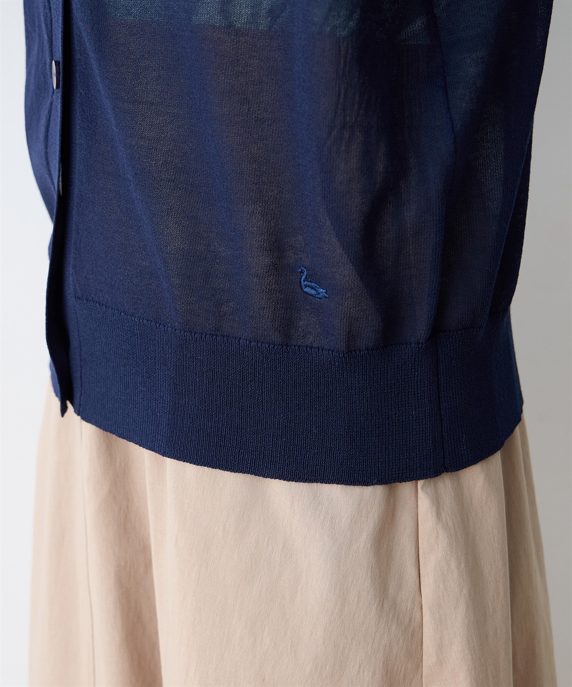 DECOY サラコクルーネック9分袖カーディガン【接触冷感・ウォッシャブル・毛玉になりにくい】_sub_14