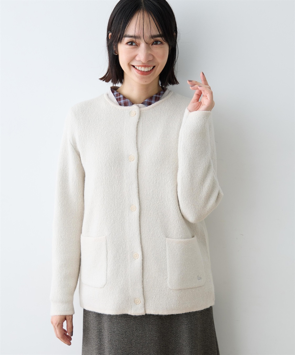 DECOY モヘアミックスダブルフェイスカーディガン【ハンドウォッシャブル】_sub_2
