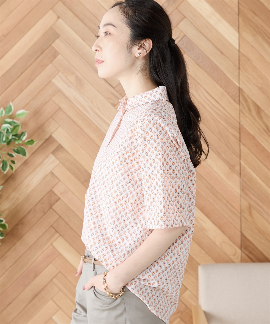 DECOY サッカープリントブラウス_sub_2