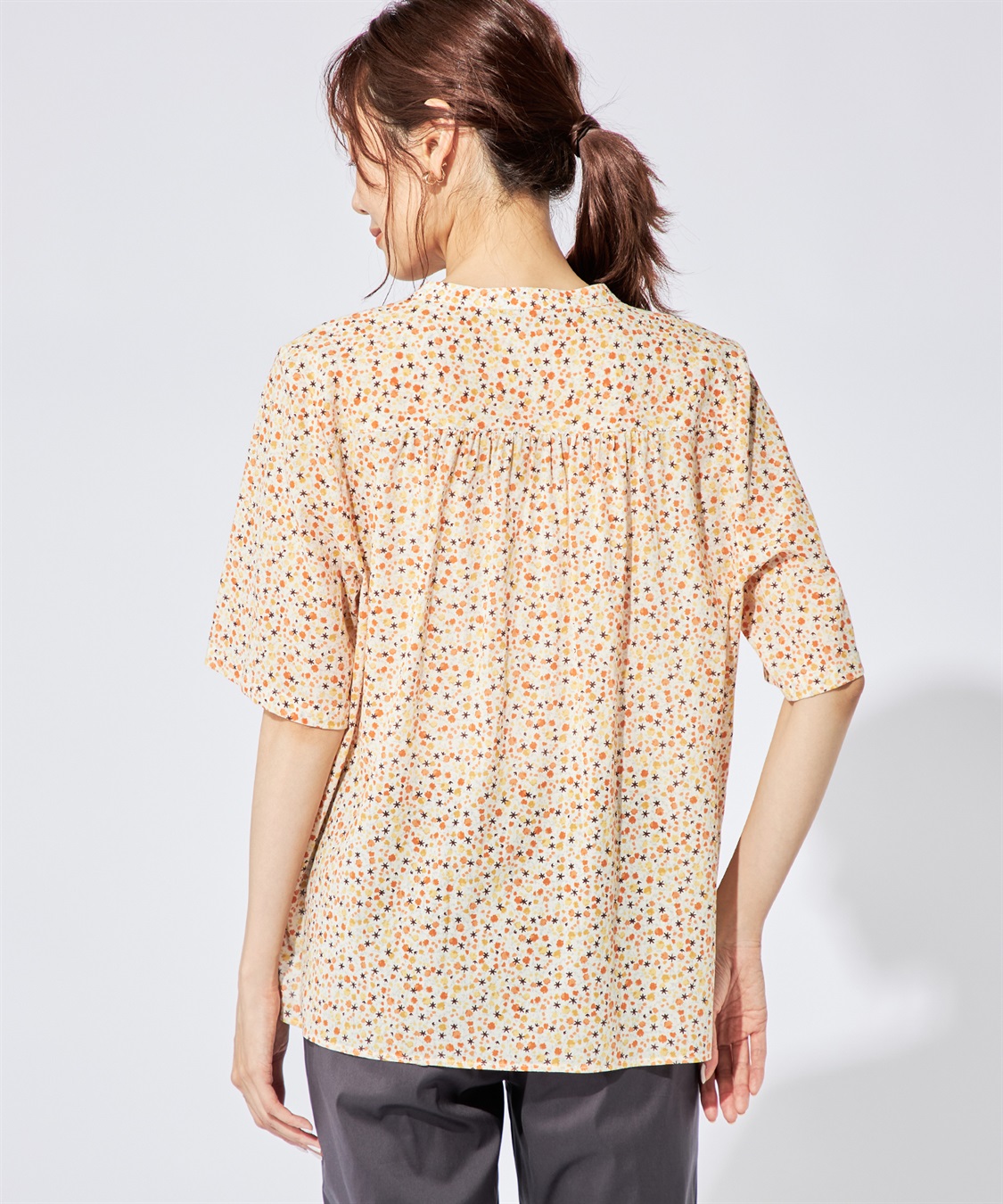 DECOY ジョーゼットプリントブラウス_sub_2