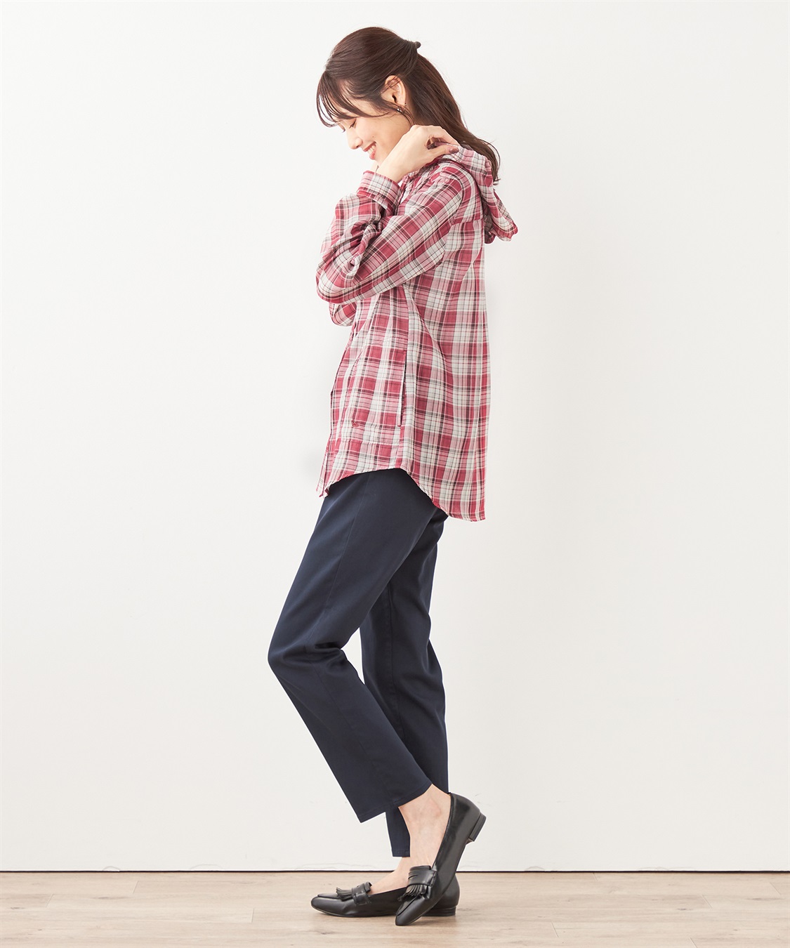 DECOY Wガーゼチェックシャツ羽織り_sub_19